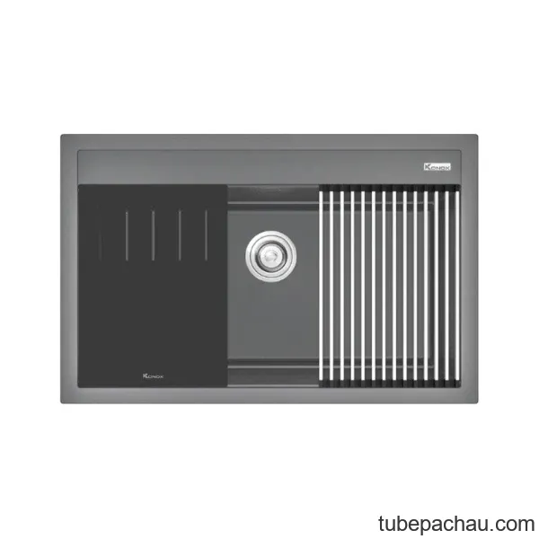 Chậu rửa bát đá 1 hố Konox Terra 790S Grey