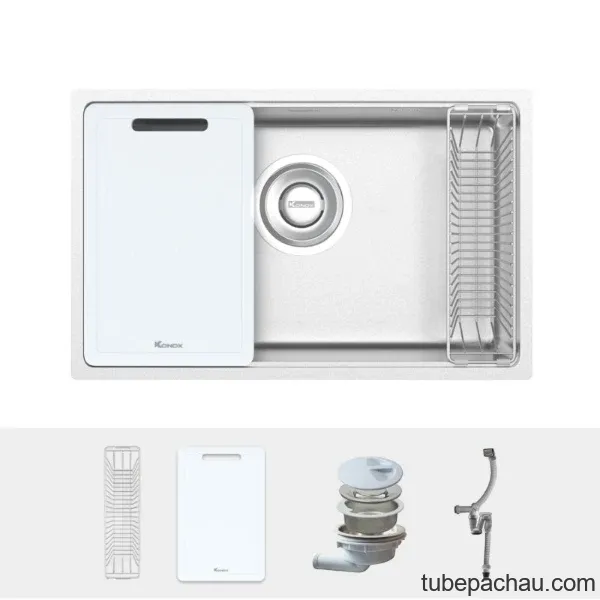 Chậu rửa bát inox 1 hố Konox TARI 7648SR
