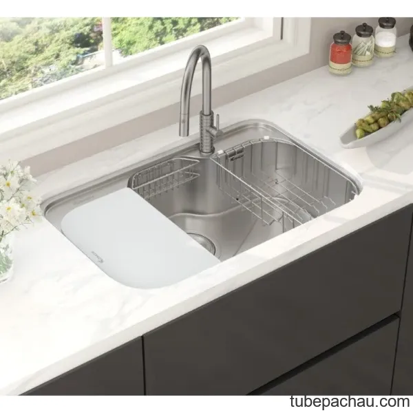 Chậu rửa bát inox 1 hố Konox Tari 7851SR