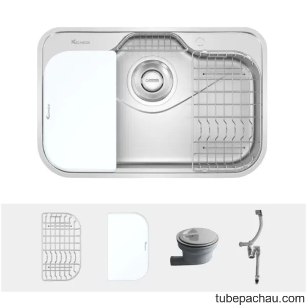 Chậu rửa bát inox 1 hố Konox Tari 7851SR