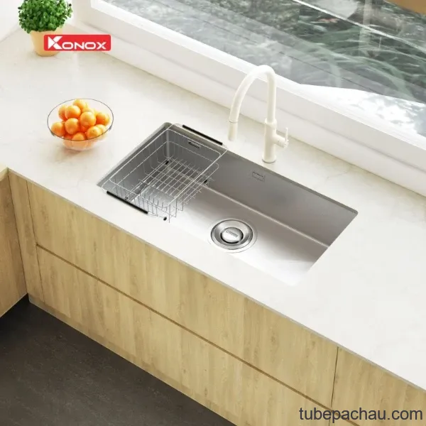 Chậu rửa bát inox 1 hố Konox TARI 870SM