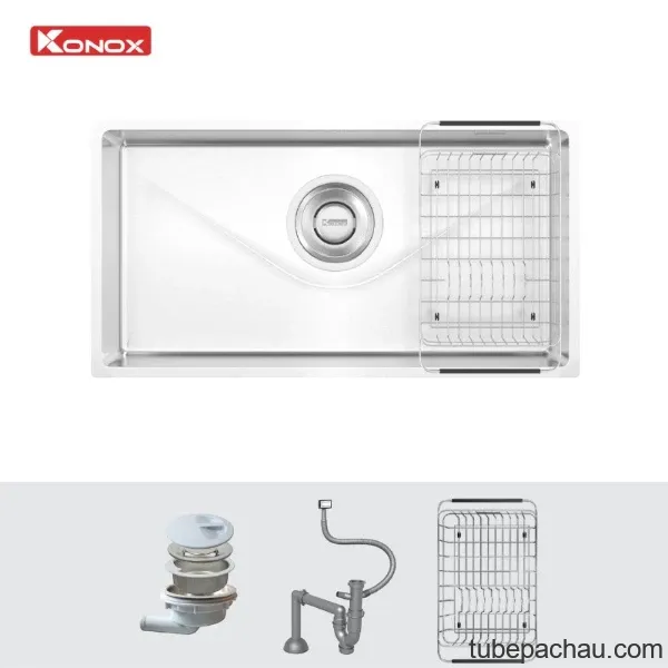 Chậu rửa bát inox 1 hố Konox TARI 870SM
