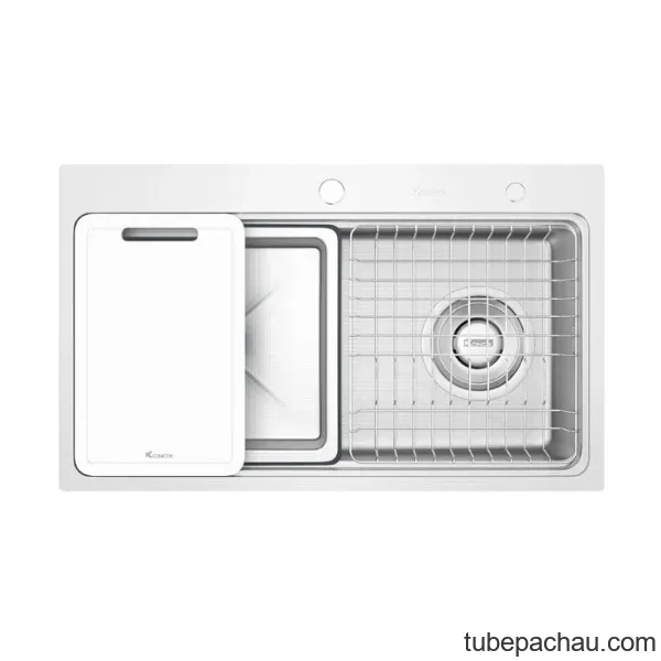 Chậu rửa bát inox 1 hố Konox Workstation Sink KN8048TS Dekor