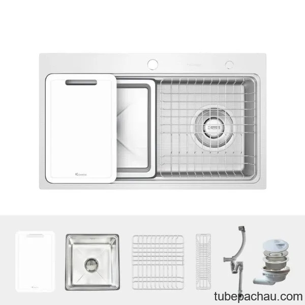 Chậu rửa bát inox 1 hố Konox Workstation Sink KN8048TS Dekor
