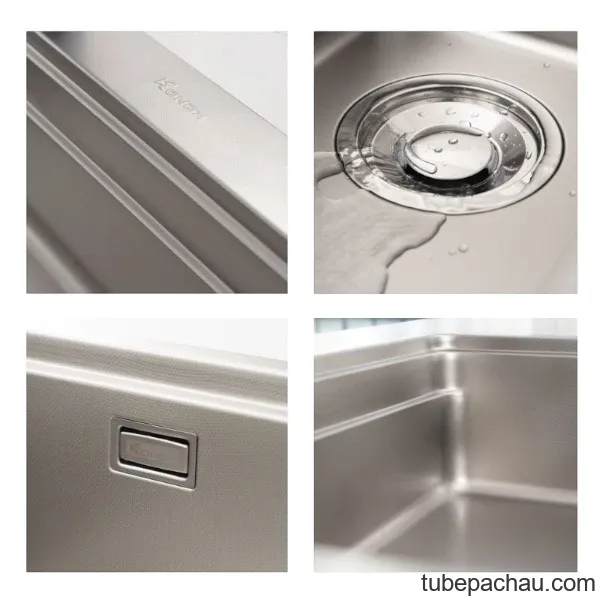 Chậu rửa bát inox 1 hố Konox Workstation Sink KN8048TS Dekor