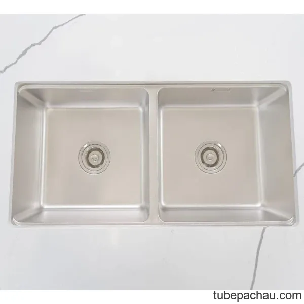 Chậu rửa bát inox 2 hố Konox KN8646DU Dekor Basic
