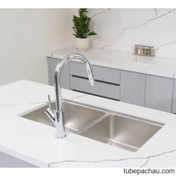 Chậu rửa bát inox 2 hố Konox KN8646DU Dekor Basic