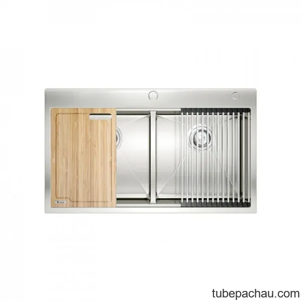 Chậu rửa bát inox 2 hố Konox KN8850TD