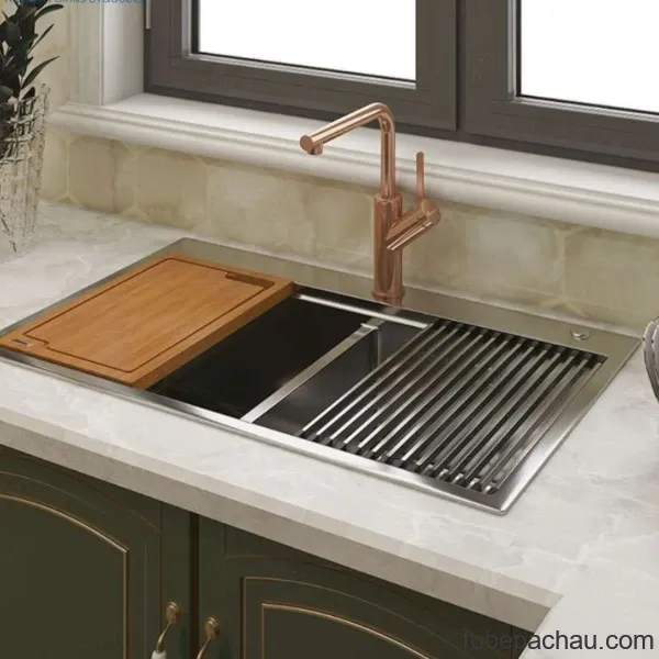 Chậu rửa bát inox 2 hố Konox KN8850TD