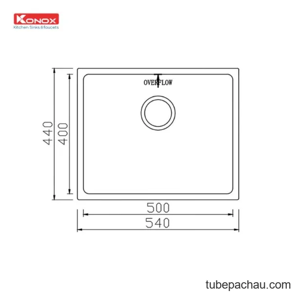 Chậu rửa bát Konox Cube 5444SU