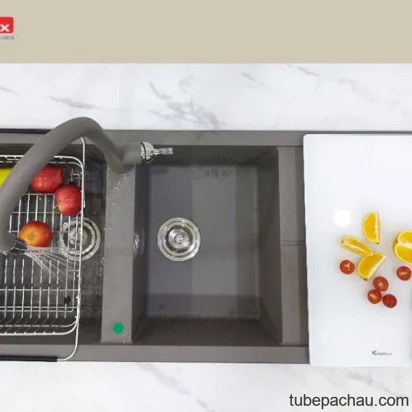 Chậu rửa bát Konox Granite Livello 1160 Grey