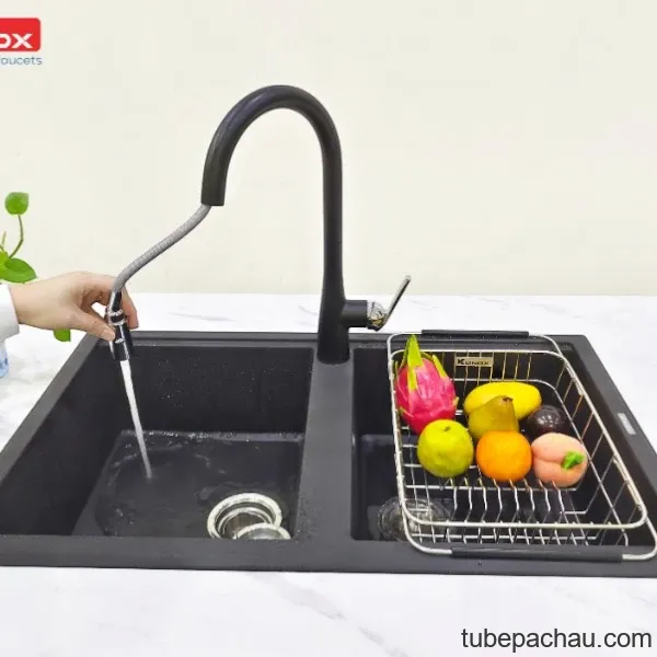 Chậu rửa bát Konox Granite Sink Phoenix Smart 860 - Black
