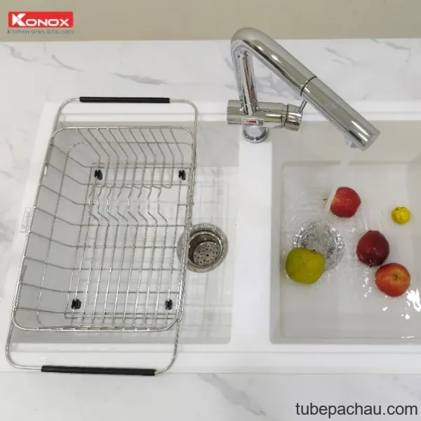 Chậu rửa bát Konox Granite Phoenix 860 Silver