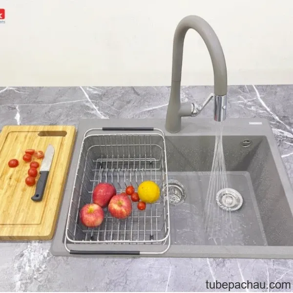 Chậu rửa bát Konox Granite Ruvita 680 Grey
