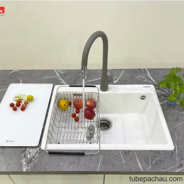 Chậu rửa bát Konox Granite Ruvita 680 Silver