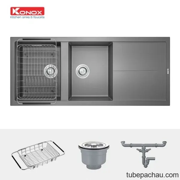 Chậu rửa bát Konox Granite Sink Livello Smart 1160 - Grey