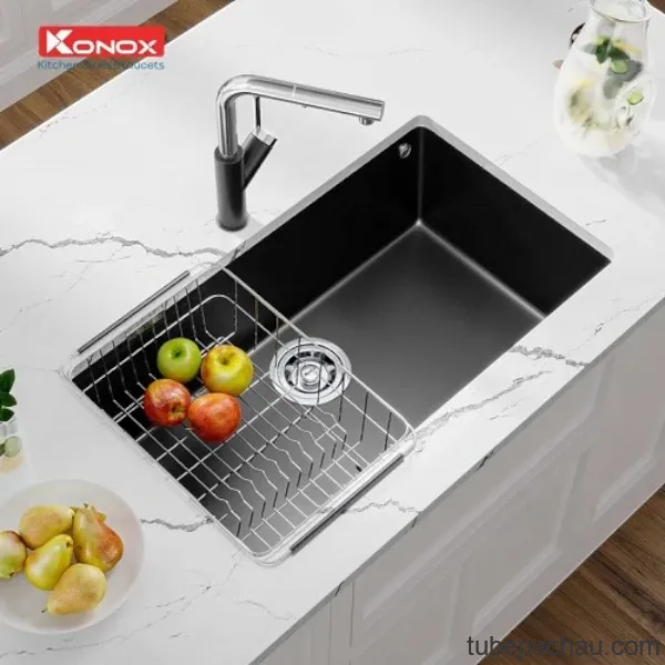 Chậu rửa bát Konox Granite Sink Naros 760S - Black