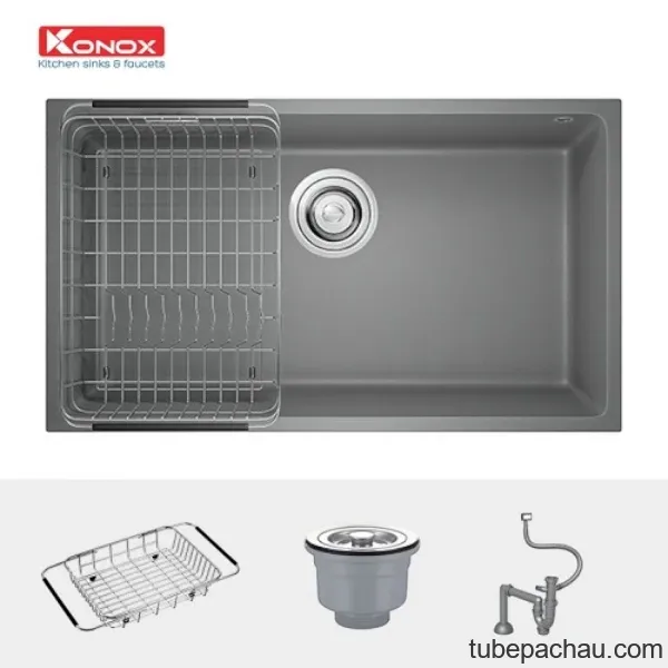 Chậu rửa bát Konox Granite Sink Naros 760S - Grey