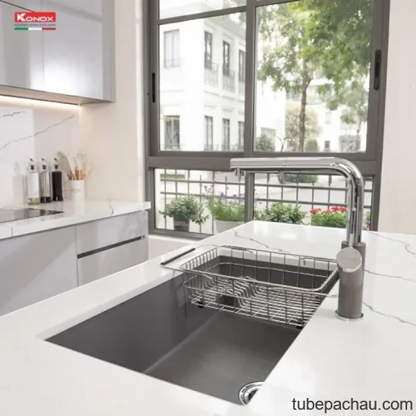 Chậu rửa bát Konox Granite Sink Naros 760S - Grey