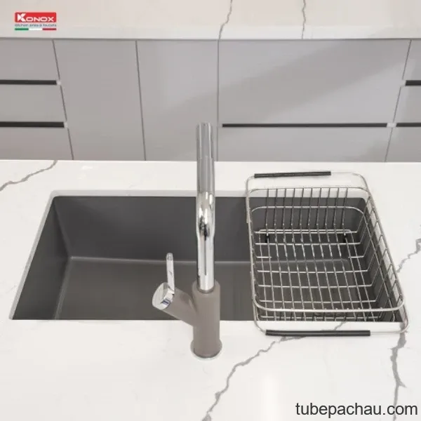Chậu rửa bát Konox Granite Sink Naros 760S - Grey
