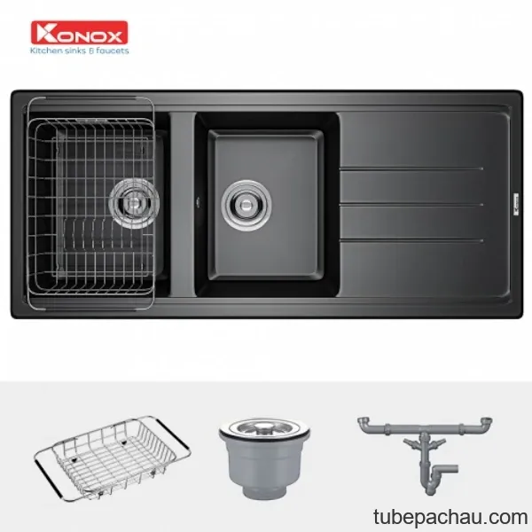 Chậu rửa bát Konox Granite Sink Phoenix 1160 - Black