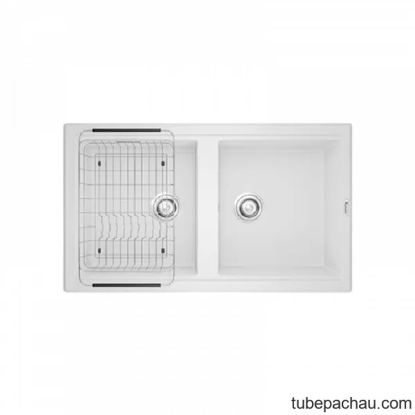 Chậu rửa bát Konox Granite Sink Phoenix Smart 860 - White Silver