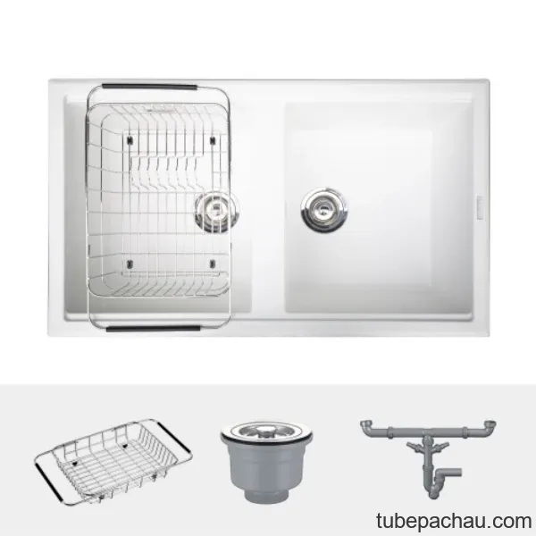 Chậu rửa bát Konox Granite Sink Phoenix Smart 860 - White Silver