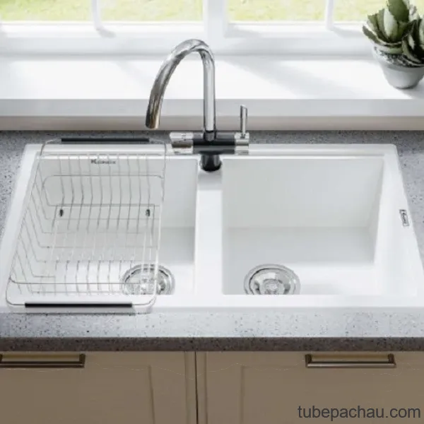 Chậu rửa bát Konox Granite Sink Phoenix Smart 860 - White Silver