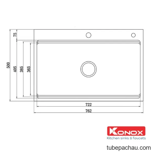 Chậu rửa bát Konox KN7650TS
