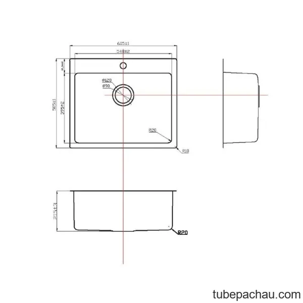 Chậu rửa bát Konox Neron 600T