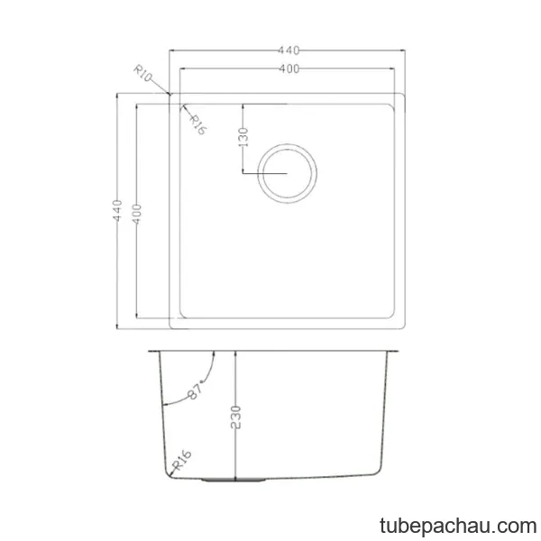 Chậu rửa bát Konox Tari 400SM