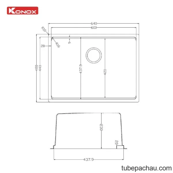 Chậu rửa bát Konox TARI 6448SM