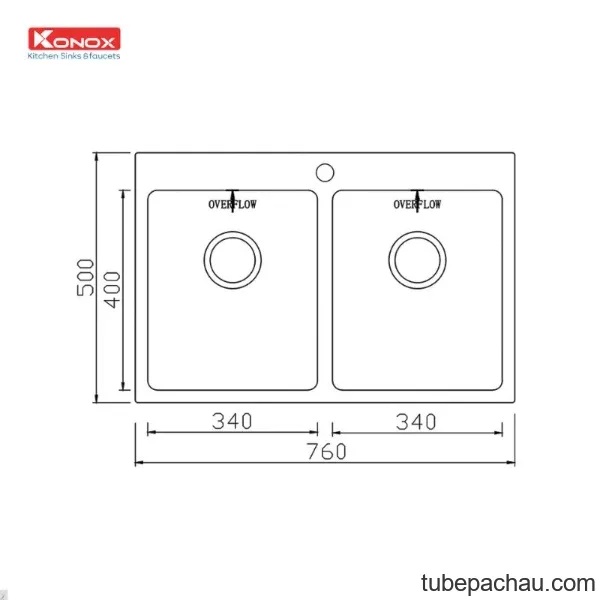 Chậu rửa bát Konox Unico 7650