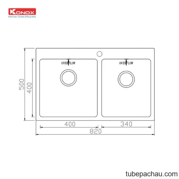 Chậu rửa bát Konox Unico 8250