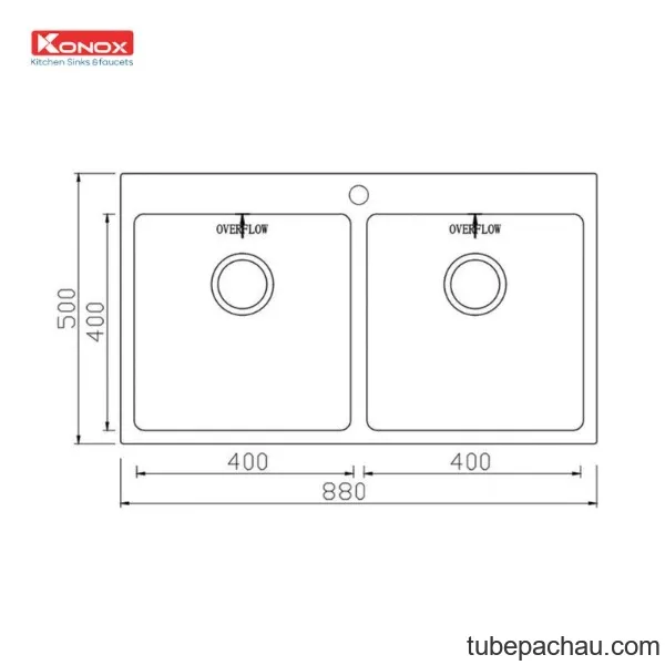 Chậu rửa bát Konox Unico 8850