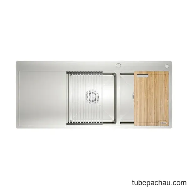 Chậu rửa bát Konox Workstation - Topmount KN11650TD Bàn trái