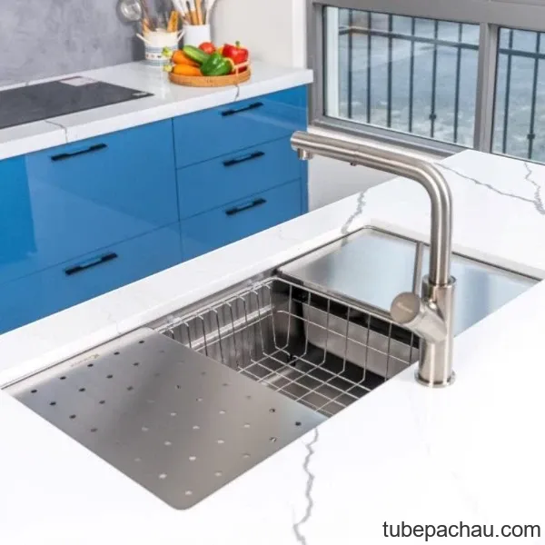 Chậu rửa bát Konox Workstation - Undermount Sink KN7644SU Dekor