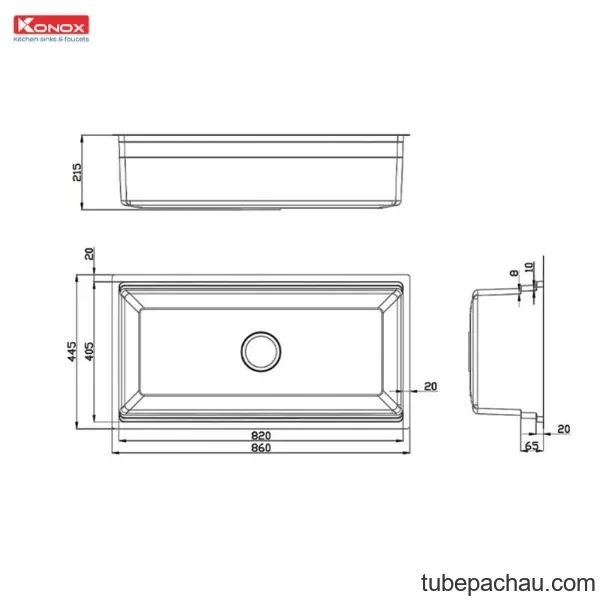 Chậu rửa bát Konox Workstation - Undermount Sink KN8644SU Dekor