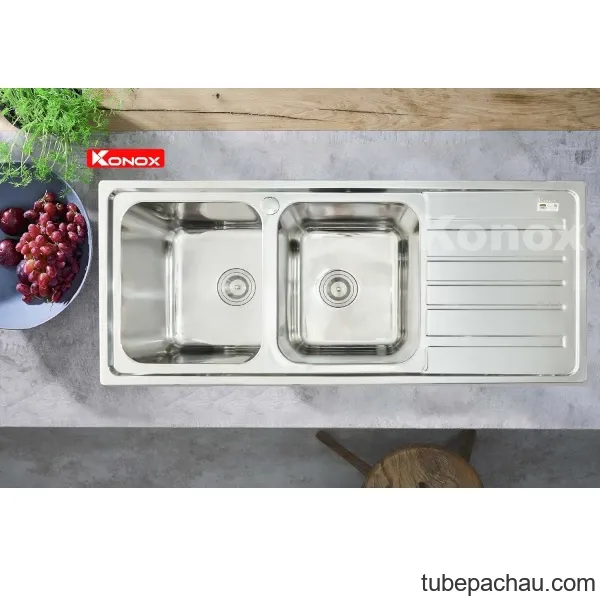 Chậu rửa chén bát Konox Artusi KS11650 1D Bàn phải