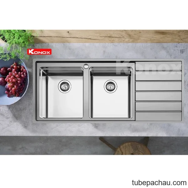Chậu rửa chén bát Konox Premium KS11650 2B Bàn phải