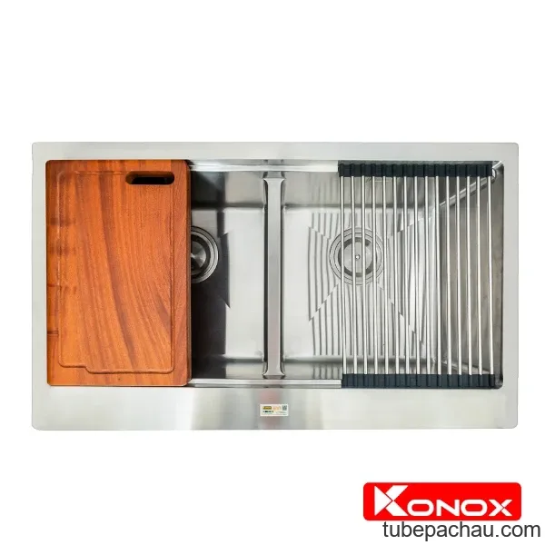 Chậu rửa chén bát Konox Workstation - Apron Series KN8750DA