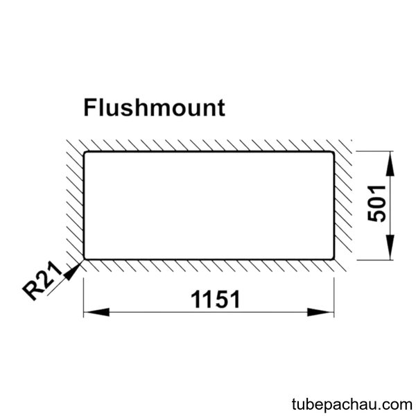 Chậu Rửa Chén Đá HS20-GKD2S80 Hafele 570.33.330