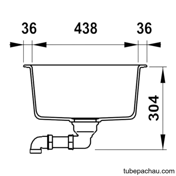Chậu Rửa Chén Đá HS20-GKD2S80 Hafele 570.33.430