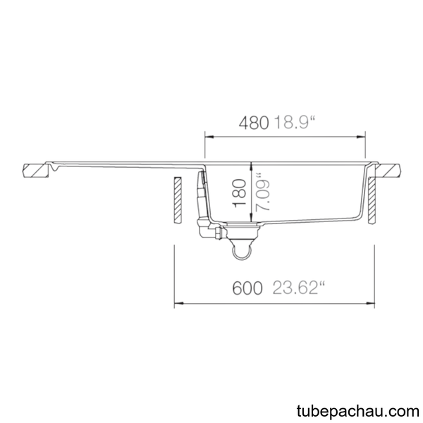 Chậu Rửa Chén HS20-GED1S60 Hafele 570.32.830