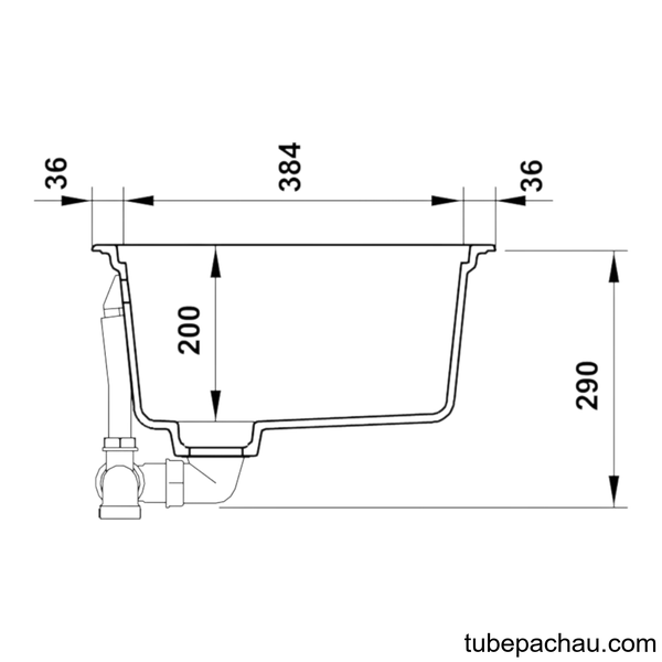Chậu Rửa Đá HS20-GEN2S80 Hafele 570.30.310