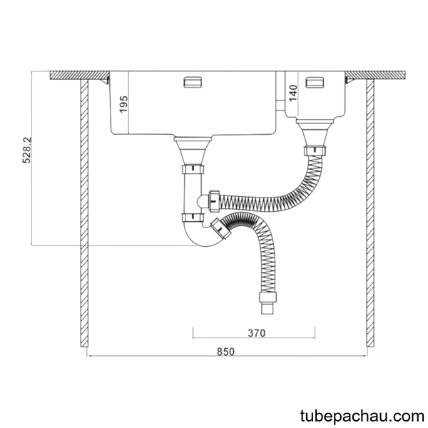 Chậu Rửa Inox HS21-SSN2S80P Hafele 567.94.080