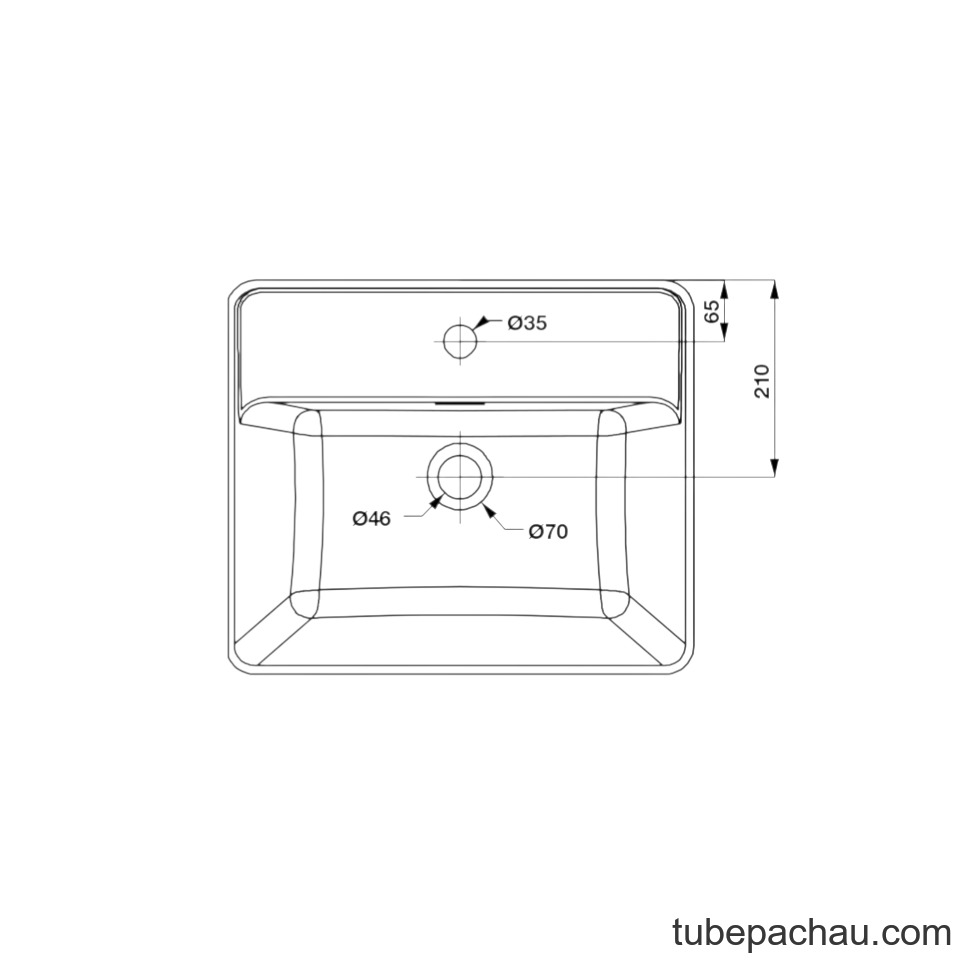 Chậu Rửa Mặt Lavabo Bán Âm Hafele 588.79.081