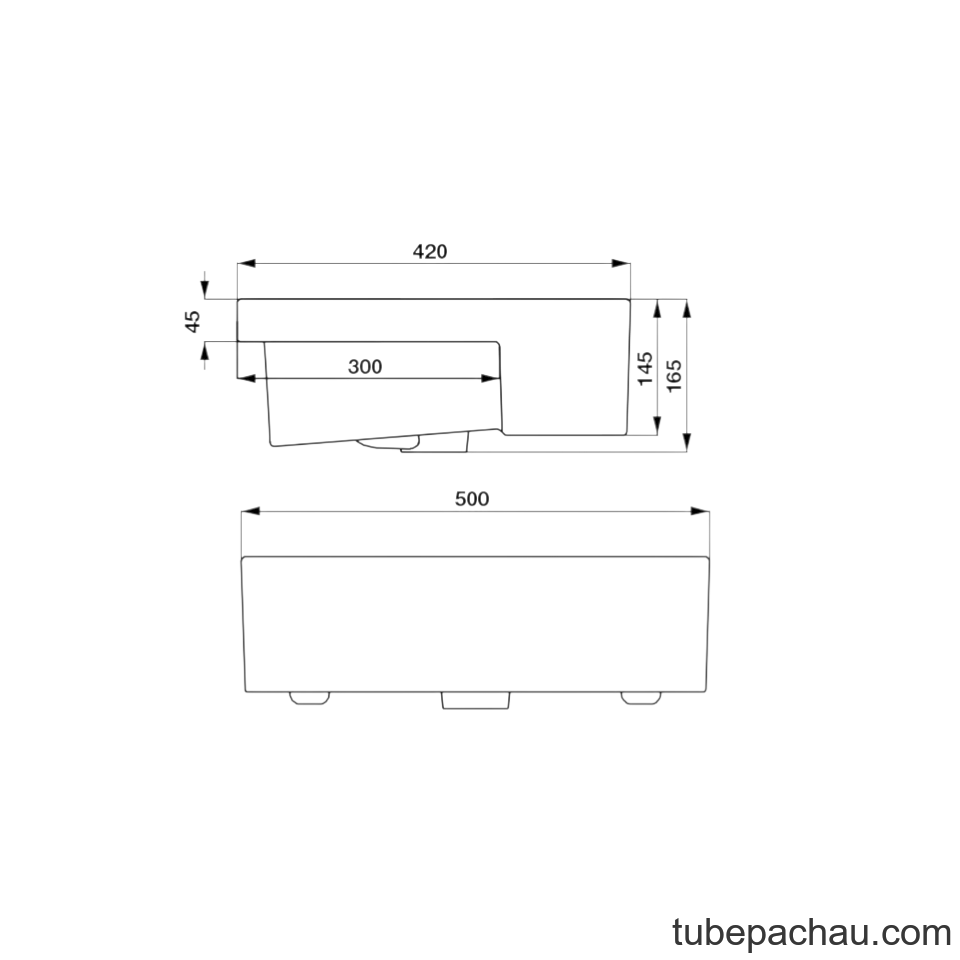 Chậu Rửa Mặt Lavabo Bán Âm Hafele 588.79.081