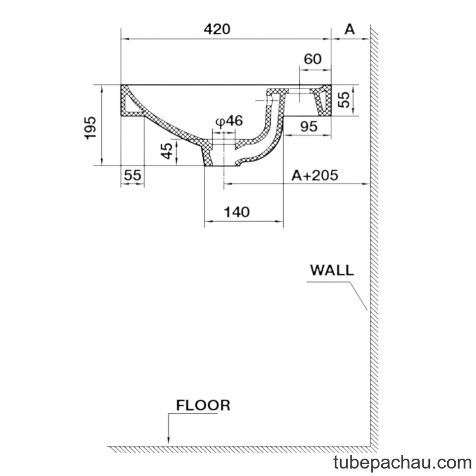 Chậu Rửa Mặt Lavabo Vành Nổi Hafele 588.44.042