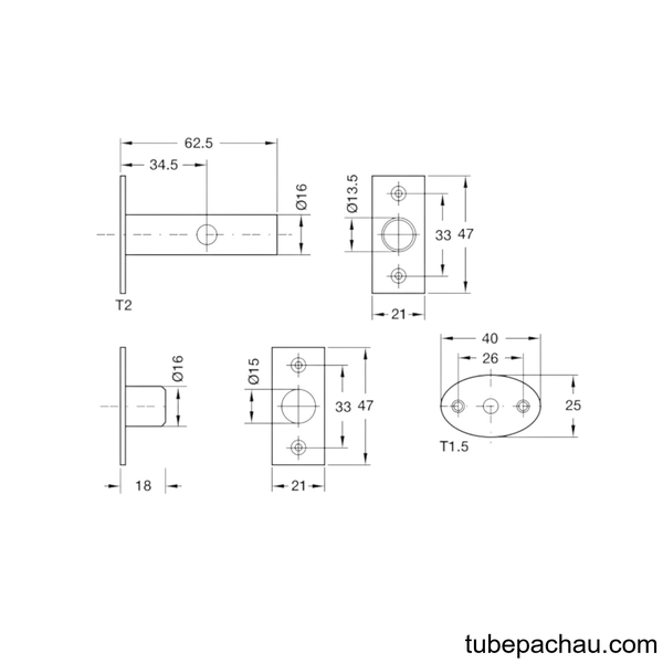 Chốt An Toàn Cho Cửa Tối Đa 60mm Hafele 911.62.357
